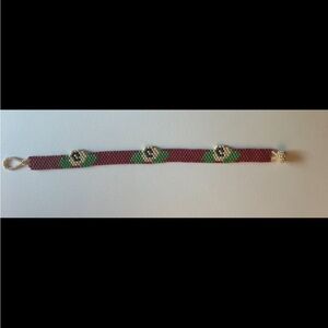 handmade beaded rose bracelet